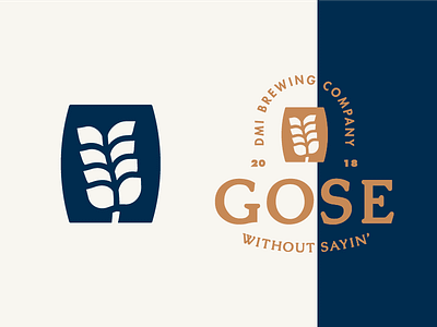 Gose Without Sayin' beer brand flat gose identity vector