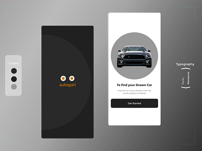 AutoGari - Find your DREAM CAR | Mobile App Design app branding design e commerce icon illustration logo product typography ui ux vector