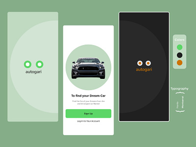 AutoGari - Find your DREAM CAR app branding cars design e commerce mobile app motor selling app typography ui ux vehicle