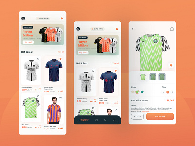 SportsHood Mobile App brand design cool design ecommerce app interface ios app jersey store mobile app product design sotre app sports store trendy.smart ui ux visual design
