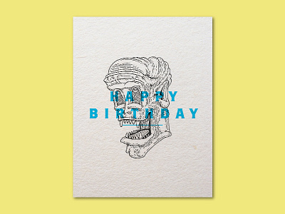 Cutest of the Creepy: Happy Birthday birthday card creepy cute detail illustration ink inktober line print design