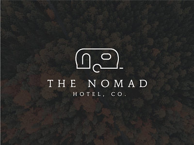 The Nomad Hotel Logo clean hotel line nomad serif simple