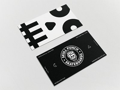 Skull Punch Business Card branding business card design fist graphic skateboard skull