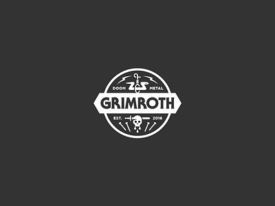 Grimroth Band Badge badge band design emblem heavy icon logo metal