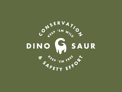 Dinosaur Logo conservation design dino dinosaur emblem icon logo safety typography