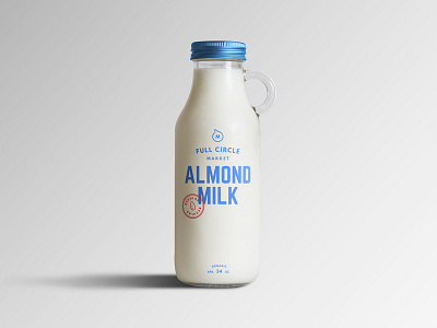 Almond Milk Bottle almond bottle circle food full labeling market milk organic