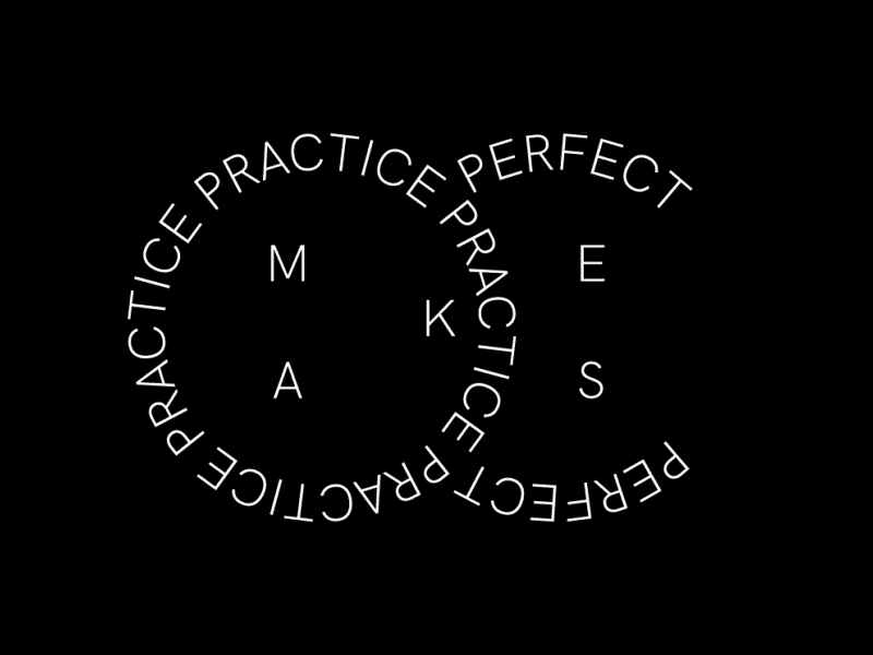 Practice Makes Perfect inspiration motion typography
