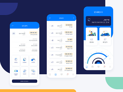 Vehicle Fleet App (RTL) application application ui branding cards cars dashboard drivers icons illustration license plate list mobile notification product speedometer ui ux