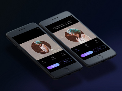 Profile image editor application gradient icons image editor mobile photo uiux