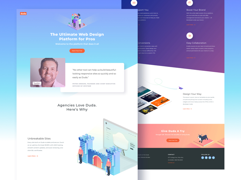 Landing page by Elinor Weiss on Dribbble