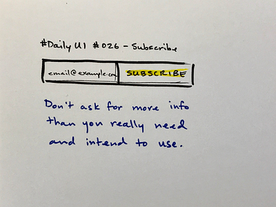 DailyUI #026 - Subscribe 026 dailyui subscribe