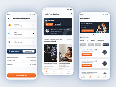 Internet Provider Mobile App UI UX Design