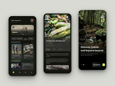 Nature or Nat Geo mobile app concept 3d animal app animal mobile app animal ui ux animation app design desain ui ux design system jungle app jungle mobile mobile app motion graphics nat geo mobile app nature mobile app travel app travel mobile app travel ui ux ui ui ux design uiux