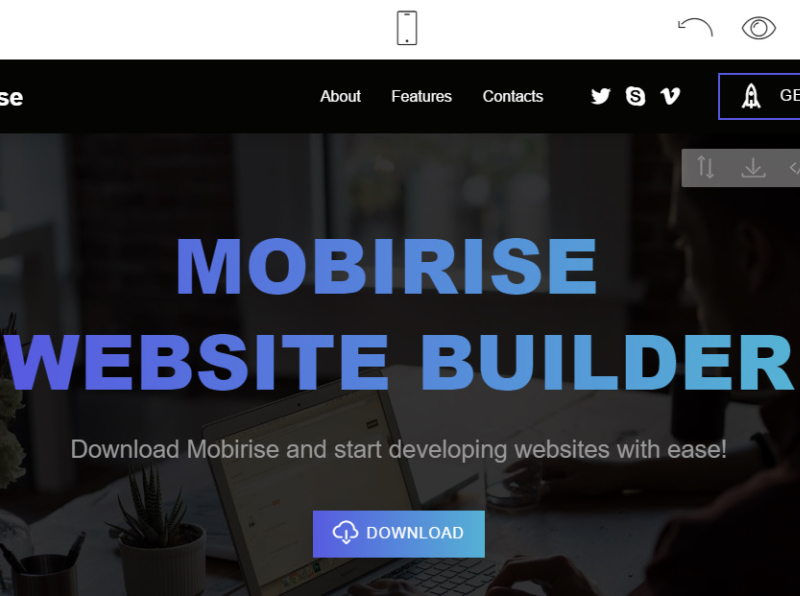 mobirise landing page creator