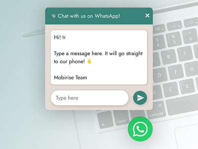 Mobirise Free Web Builder | Whatsapp Chat Button!