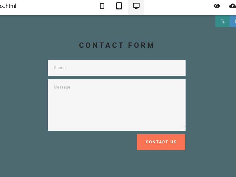 Mobirise v1.9.7 - Contact Form by Mobirise Builder on Dribbble