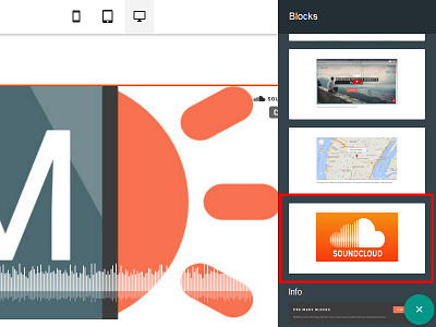Mobirise Best Website Maker v2.6 - New Soundcloud extension