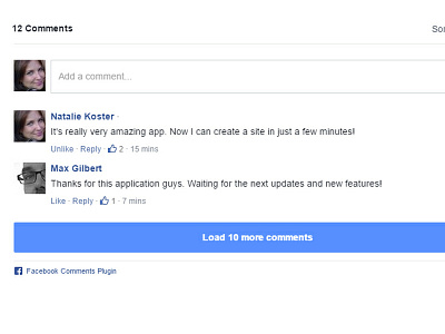 Mobirise HTML Builder v2.8.4 - 'Facebook Comments' extension.