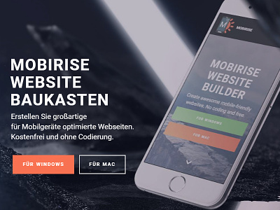 Mobirise 2.11 - New German Webseite! mobirise seite seiten webseite webseiten baukasten webseitenbaukasten websites baukasten