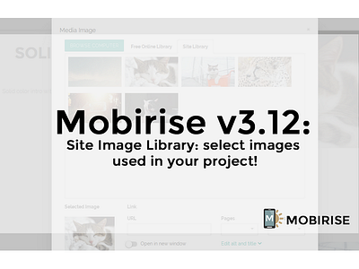 The latest version of the Mobirise app is 3.12.1 bootstrap freesoftware html html5 htmlbuilder mobilewebsites responsive responsivedesign responsivewebdesign responsivewebsites websitebuilder
