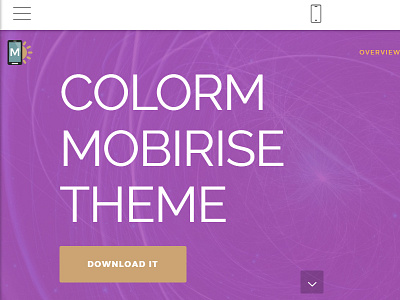The ColorM Mobile Template bootstrap builder mobile responsive template theme website