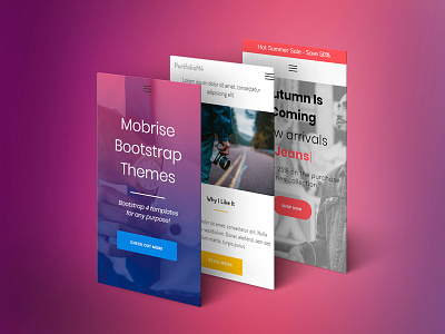 Mobirise Bootstrap Themes v4.4.0 - Responsive Website Themes! clean css3 design digital gradient html5 template theme ui website