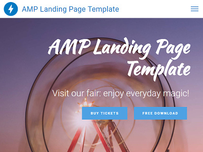 Mobirise AMP Site Builder v4.6.3 - AMP Landing Page Template!