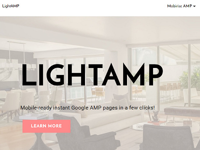 Mobirise AMP Website Builder v4.7.0 - LightAMP Theme! amp amp pages google amp light mobile responsive site template theme web website