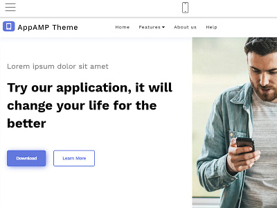 Mobirise App Landing Page Template - AppAMP! bootstrap clean css design digital free html html5 jquery mobile mobirise responsive software web webdesign webdevelopment website website builder website creator website maker