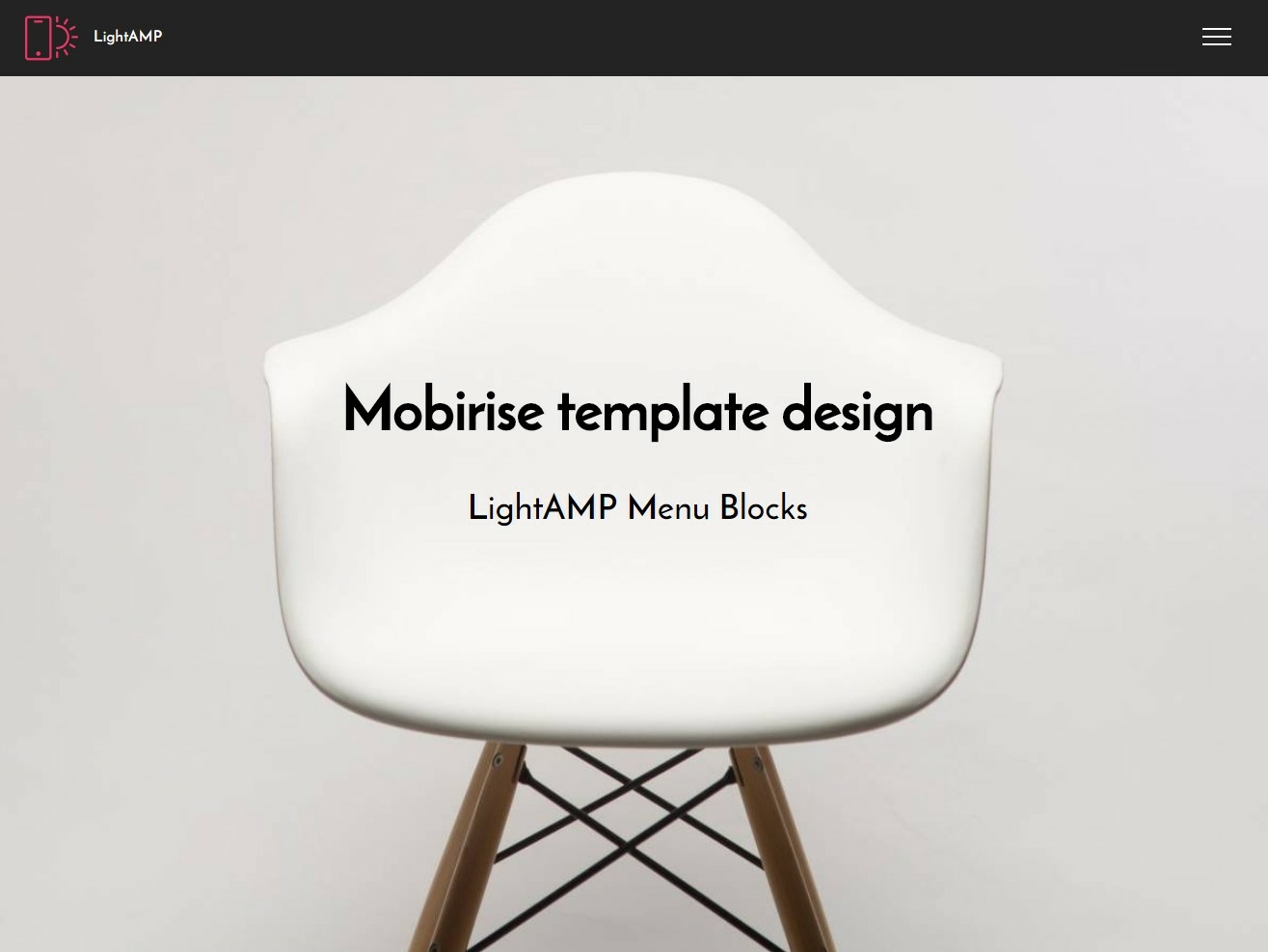 Mobirise Template Design Lightamp Menu Blocks By Mobirise