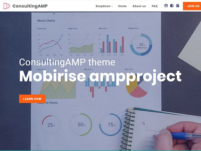 Mobirise ampproject - ConsultingAMP theme!