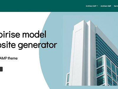 Mobirise model website generator - Architect AMP theme