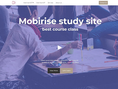 Mobirise study site - best course class css3 mobiledesign responsivedesign