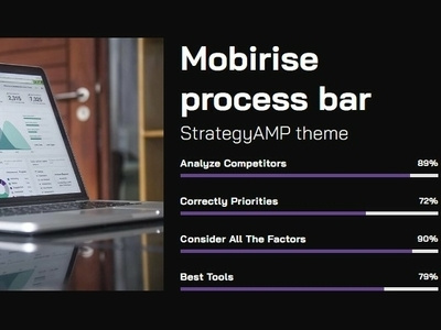 Mobirise process bar - StrategyAMP theme bootstrap html htmlcss responsivedesign templatemonster