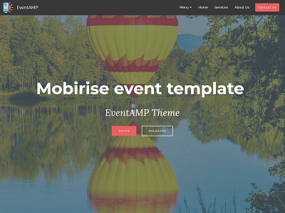 Mobirise event template - EventAMP Theme bootstrap css design download free html html5 mobile responsive software webdesign website builder