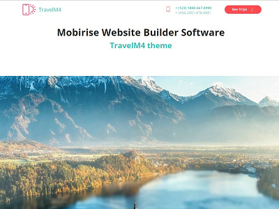 Mobirise Website Builder Software - TravelM4 theme