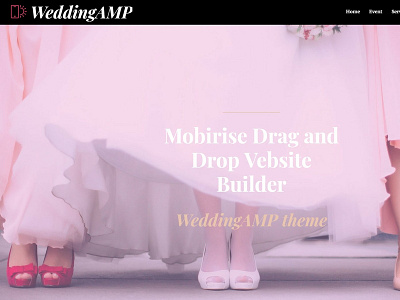 Mobirise Drag and Drop Vebsite Builder - WeddingAMP theme