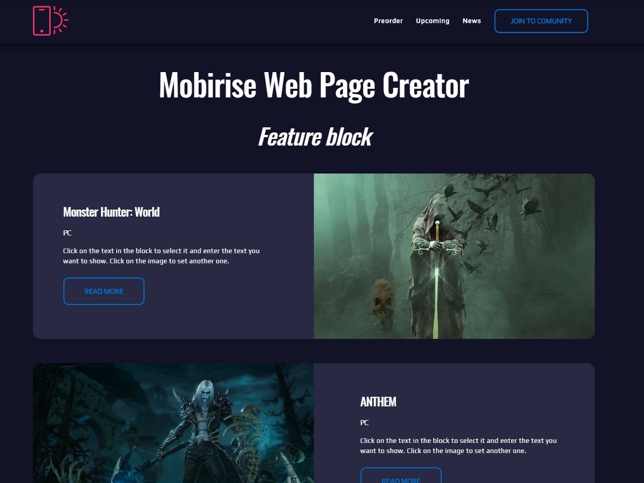 wp mobirise page plugin