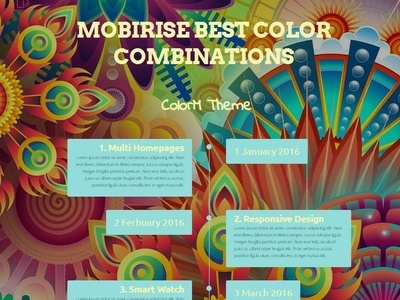 Mobirise Best Color Combinations - ColorM Theme