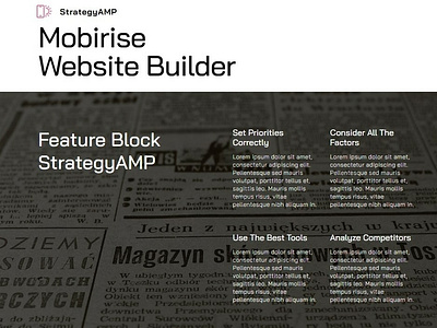 Mobirise Website Builder - Feature Block StrategyAMP bootstrap css design digital download free html html5 mobile mobirise responsive software template web webdesign webdevelopment website website builder website creator website maker