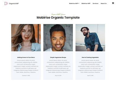 Mobirise Organic Template - OrganicAMP theme bootstrap builder design digital download free html html5 mobile mobirise responsive software template web webdesign webdevelopment website website builder website creator website maker