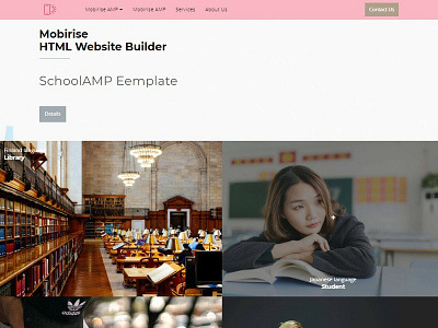 Mobirise HTML Website Builder - SchoolAMP template