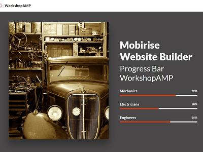 Mobirise Website Builder - Progress Bar WorkshopAMP