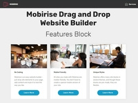 Mobirise Drag and Drop Website Builder - Features Block