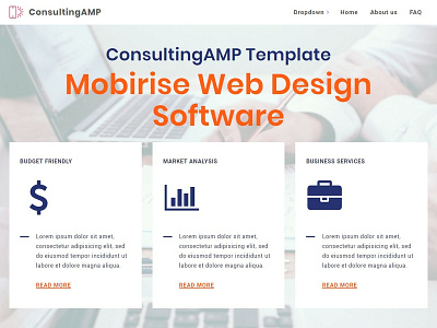 Mobirise Web Design Software - ConsultingAMP Template bootstrap builder css design download free html html5 mobile mobirise responsive software template web webdesign webdevelopment website website builder website creator website maker