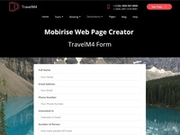 Mobirise Web Page Creator  -  TravelM4 Form