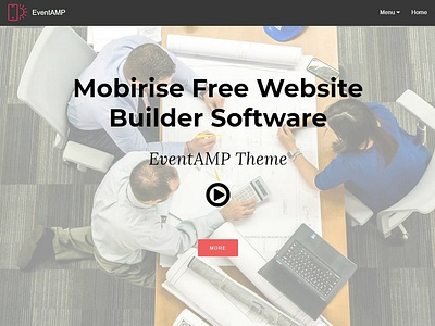 Mobirise Free Website Builder Software - EventAMP Theme