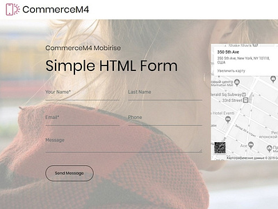 CommerceM4 Mobirise - Simple HTML Form