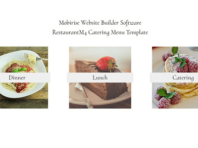 Mobirise Website Builder Software - Catering Menu Template