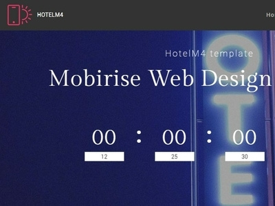 Mobirise Web Design Software - HotelM4 Template